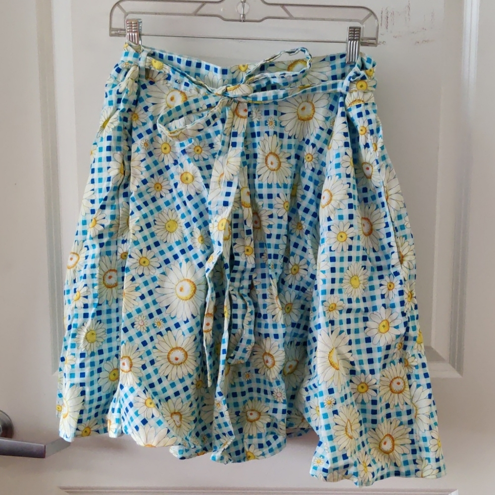 EUC Hell Bunny Tie-Waist Sunflower Skirt US Sz XL